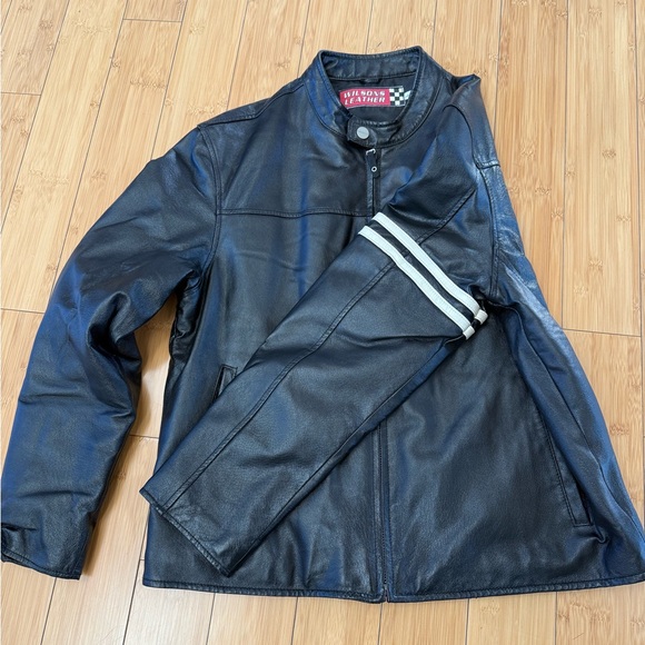 Wilson Leather Motorcycle Jacket Mens - Picture 2 of 5